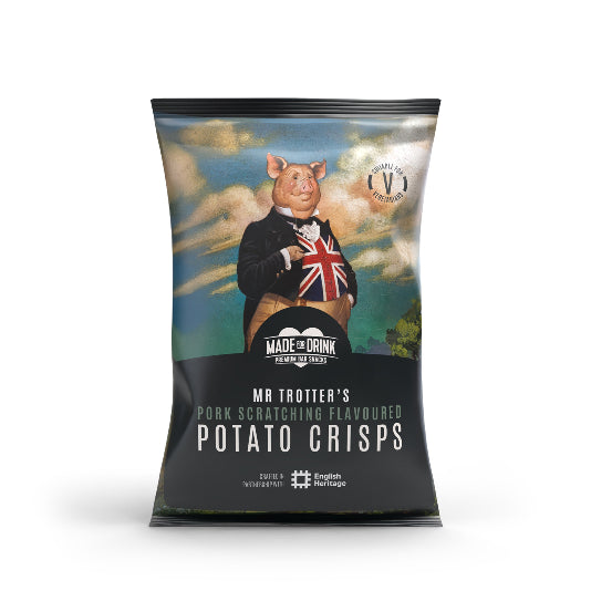 NEW! Mr Trotters Pork Scratching Seasoned Crisps | 24 x 40g | RRP £1.45 | 33% Gross Margin