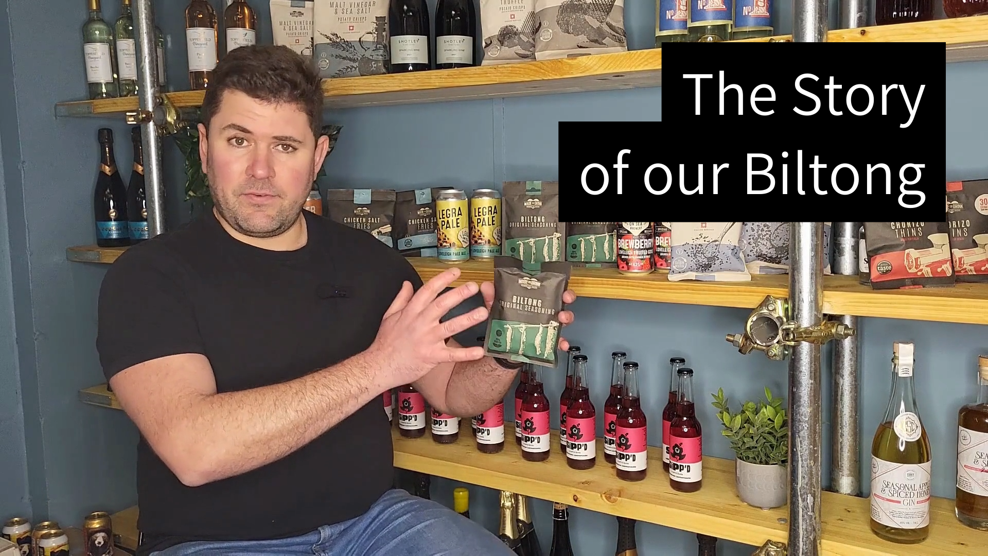 Load video: Discover the mouth-watering artistry of Made For Drink&#39;s 100% Irish Beef Biltong with founder Dan.  Premium Irish grass-fed beef is hand-selected, seasoned with a unique blend of apple cider vinegar, secret spices, and coriander seeds, then air-dried to perfection for a succulent, flavoursome experience. Dan also shares expert tips on how to pair the Biltong with your favourite beverages, from cold beer to bold South African red wines.