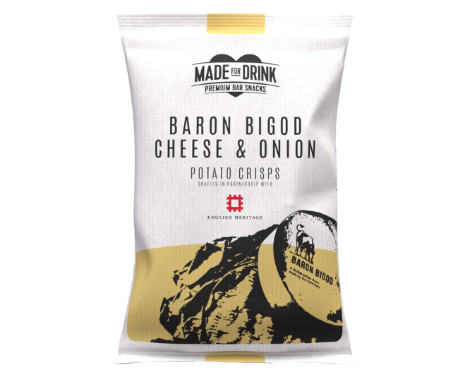 Baron Bigod Cheese & Onion Crisps | Available in both 40g and 150g  | 33%-34% Gross Margin